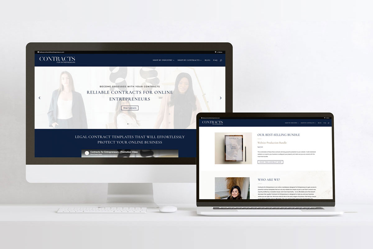 Shine2Inspire website design mockup on laptop, tablet, and phone.